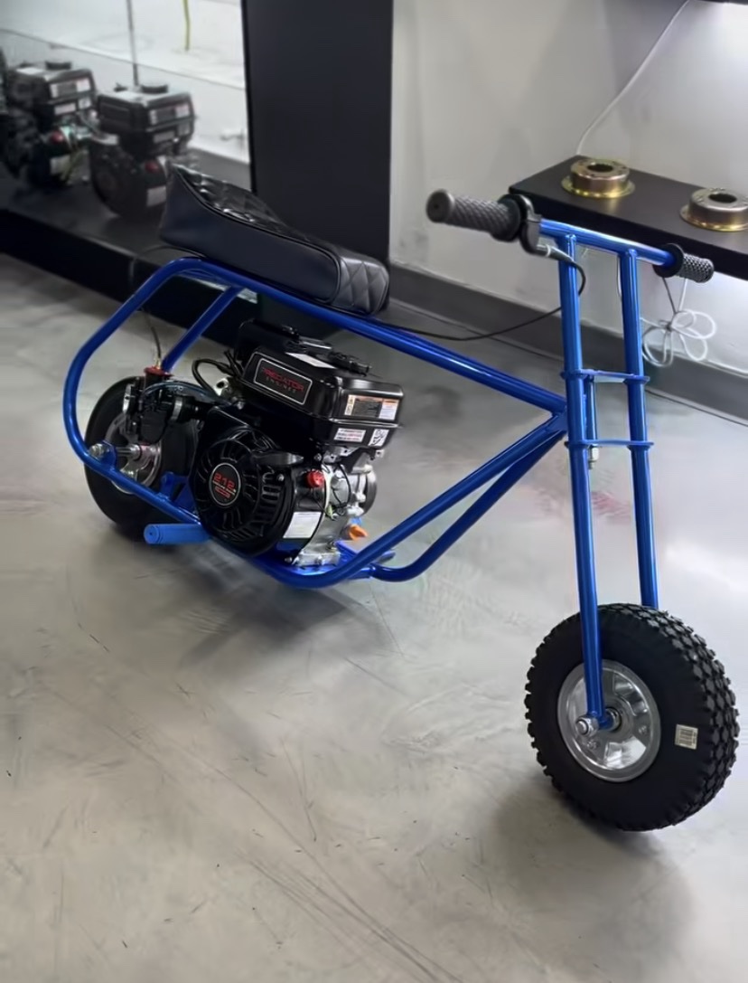 Volts Custom Blue Stretched Minibike
