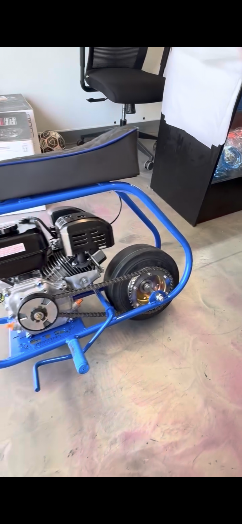 Volts Custom Blue Stretched Minibike - Image 5