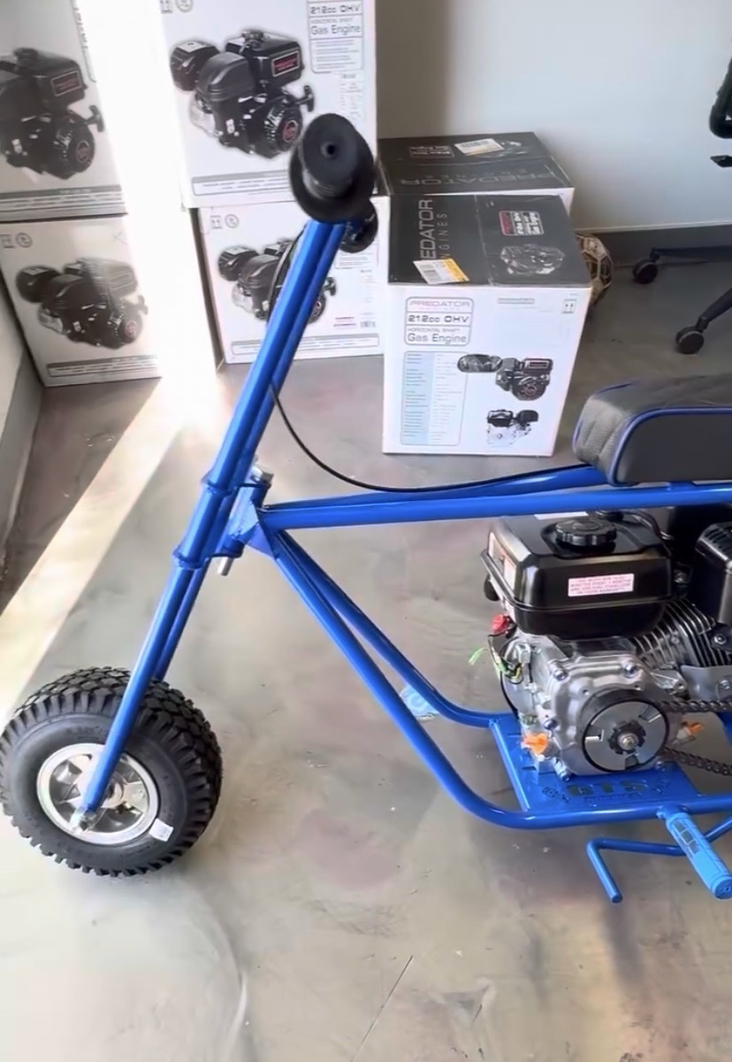 Volts Custom Blue Stretched Minibike - Image 4