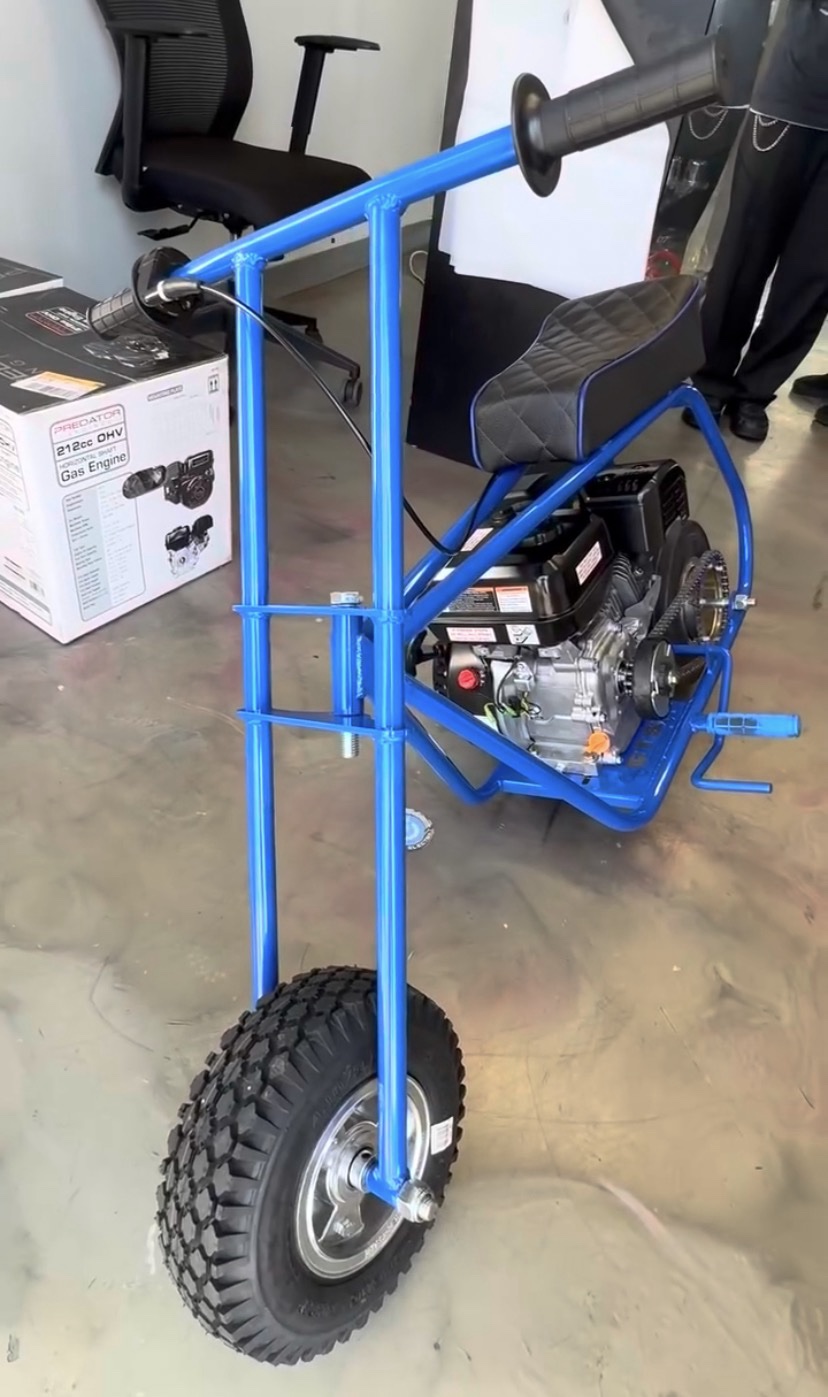 Volts Custom Blue Stretched Minibike - Image 2