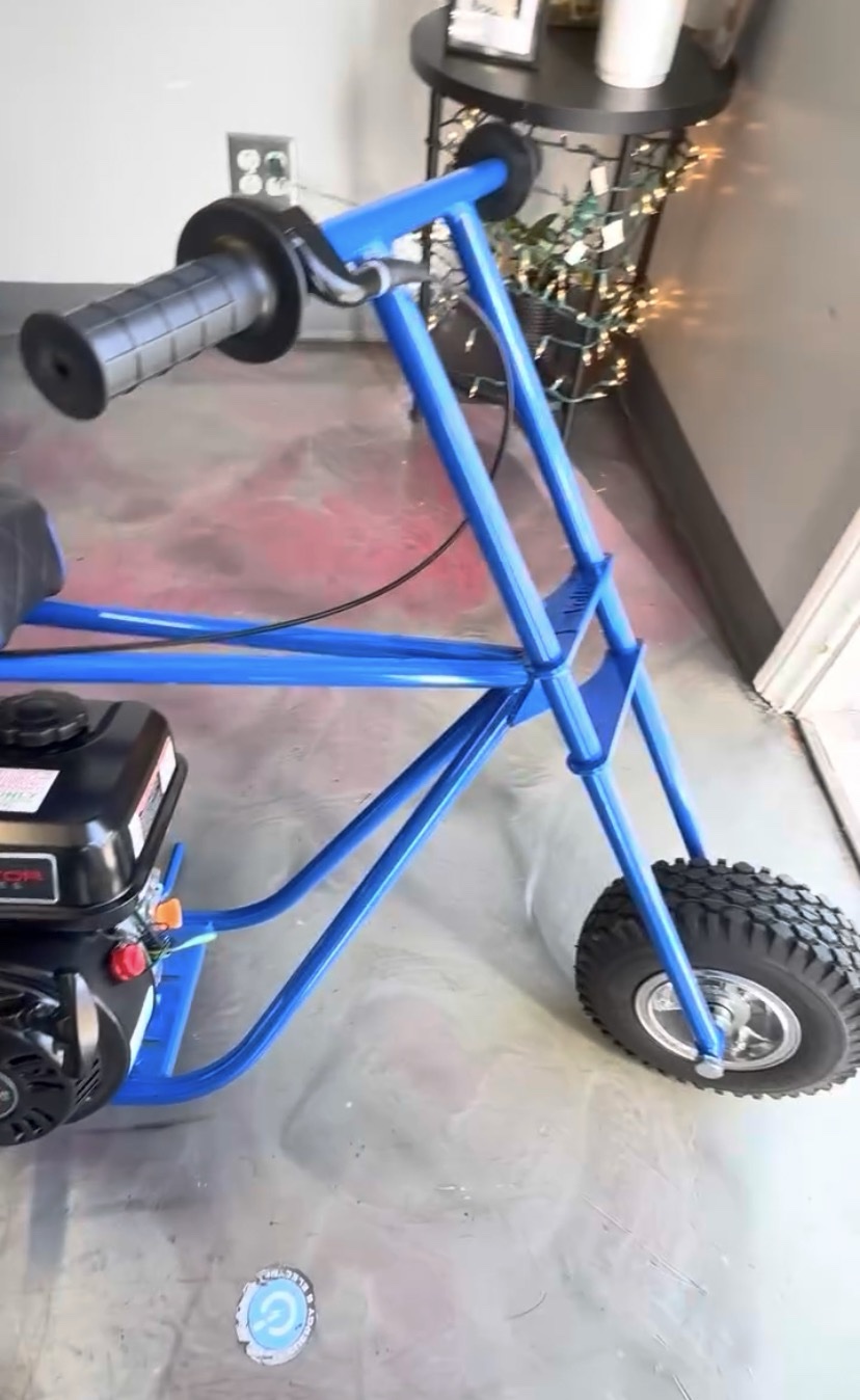 Volts Custom Blue Stretched Minibike - Image 3